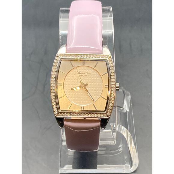 Kenneth Cole New York Womens Watch 29mm New Battery New Leather Band WR - Picture 1 of 12